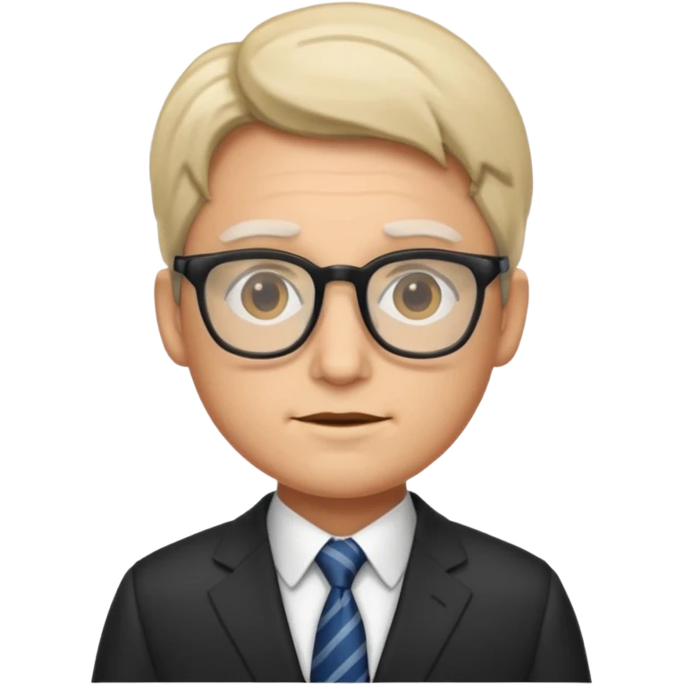 Person in suits wearing glasses emoji