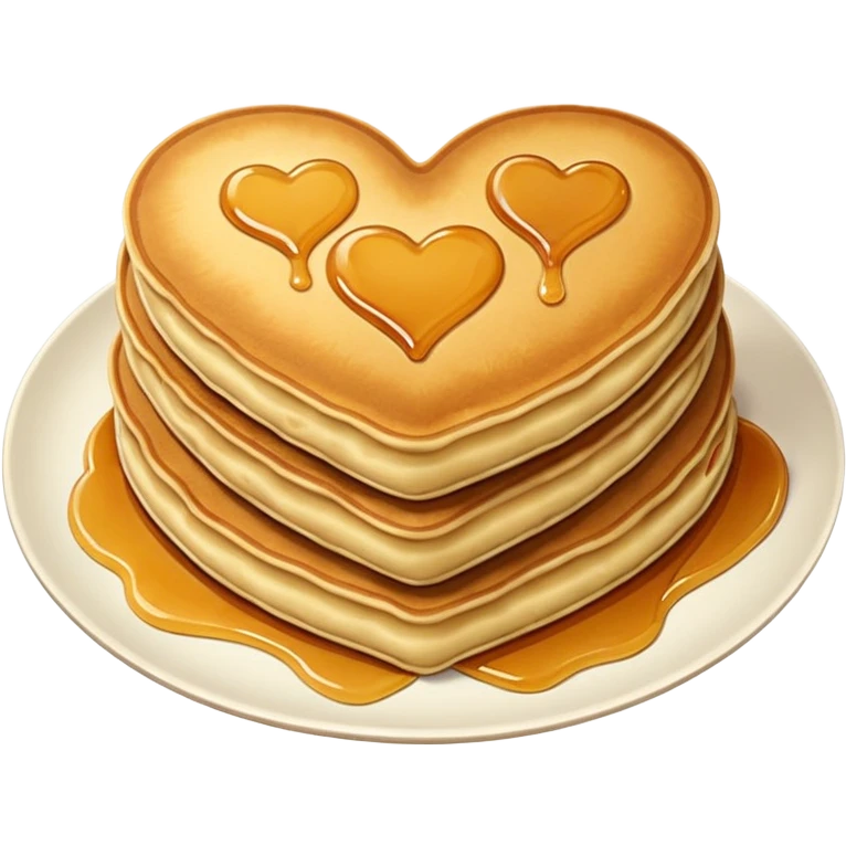 Heart shaped pancakes emoji