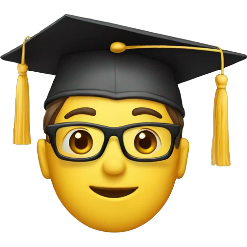 square hat graduate emoji