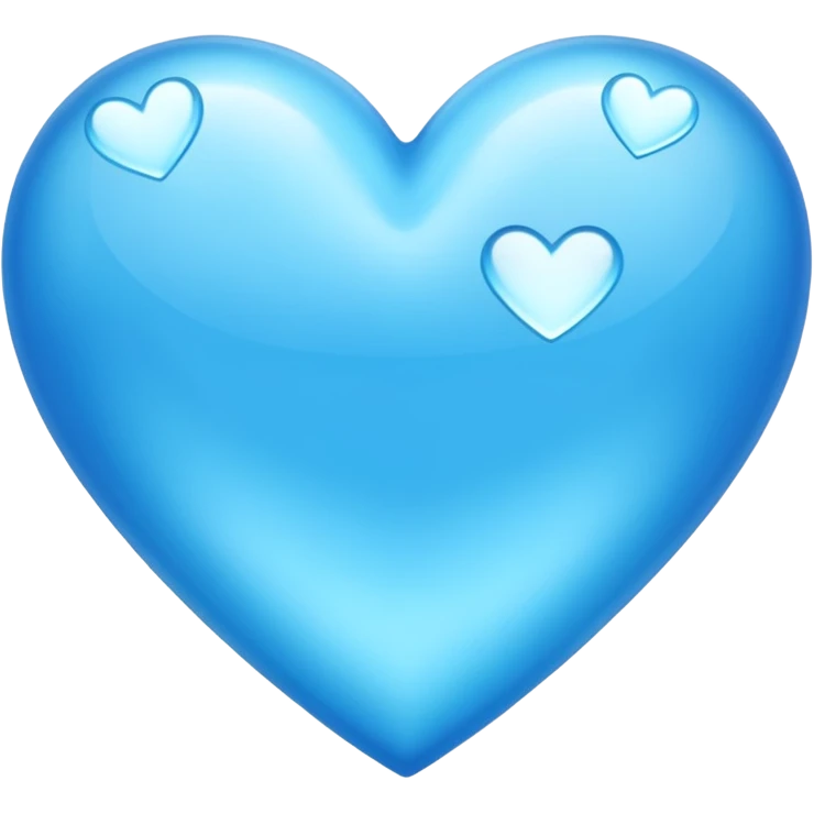 sky blue heart with bling effect emoji