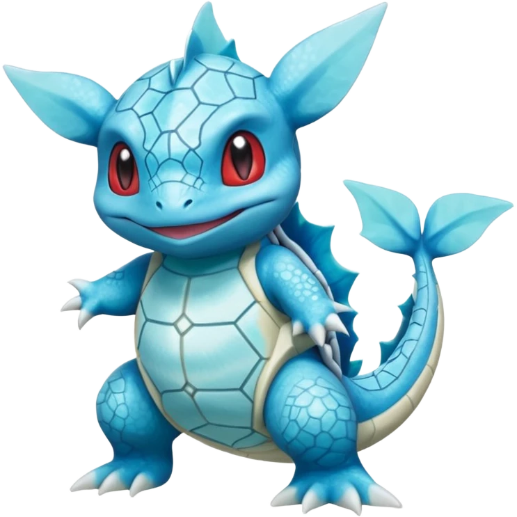 Icy Snowy frost flaky Squirtle-Vaporeon-Salamence-Grovyle-creature (full body) emoji