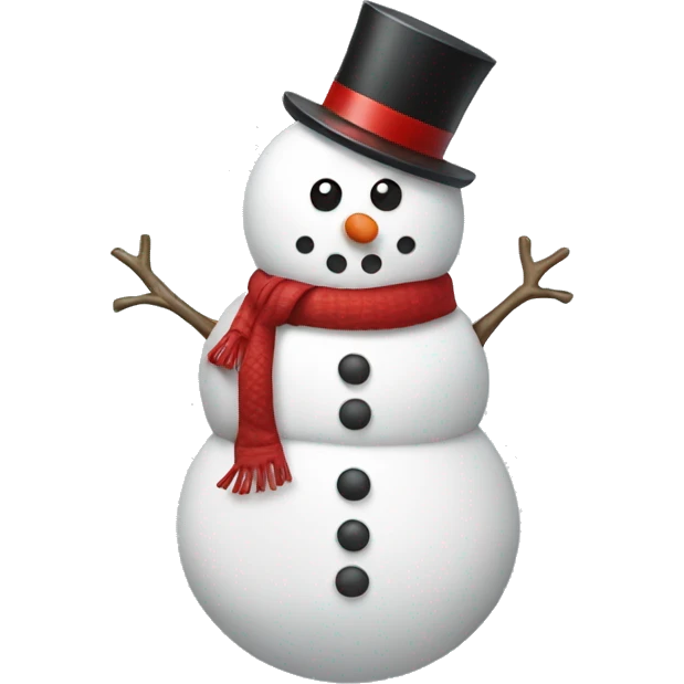 snowman with red details  emoji
