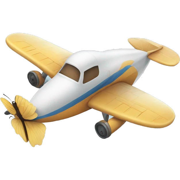 Plane with butterfly wings  emoji