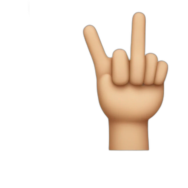 Hand with middle finger up emoji