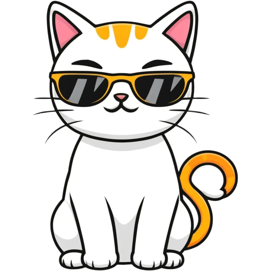 Cat with sunglasses emoji