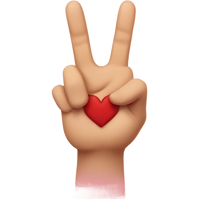 Cute finger heart emoji