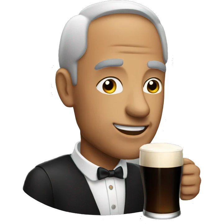 Man drinking Guinness  emoji