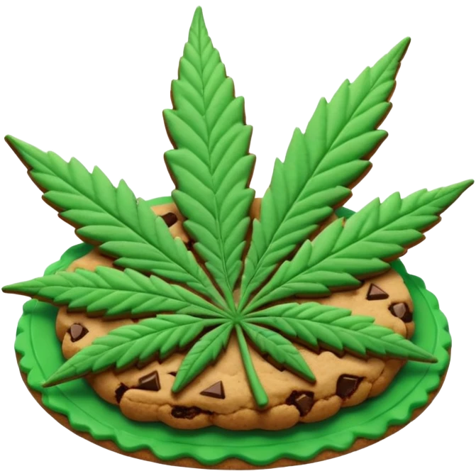 oreoz cookies with cannabis leaf emoji