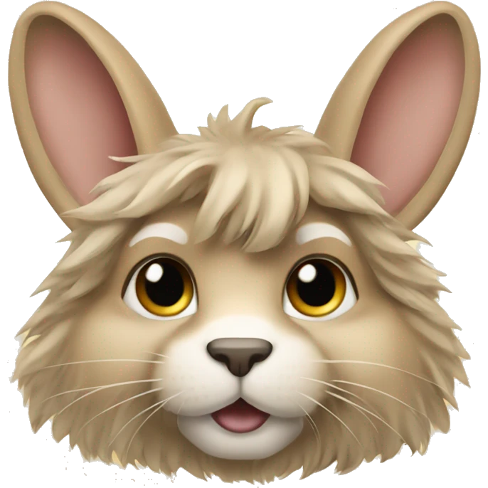 beige lionhead bunny emoji