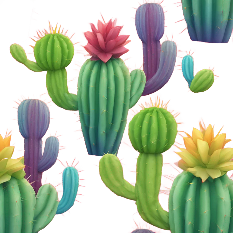 cactus arcobaleno emoji