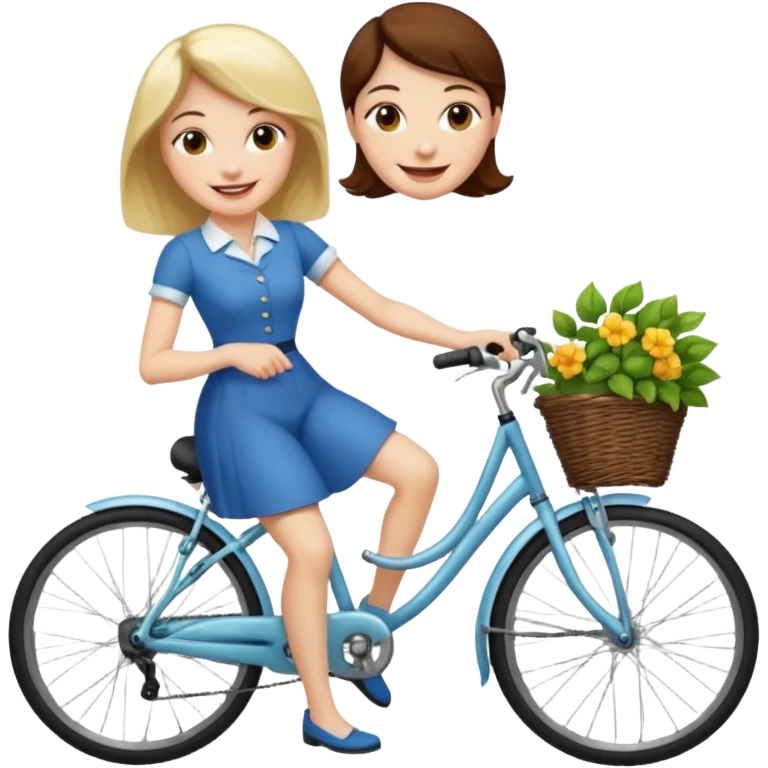 Lady with bicycle emoji