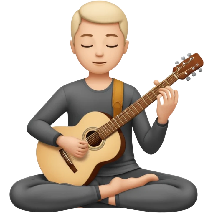 Play guitar to meditate and relax  emoji
