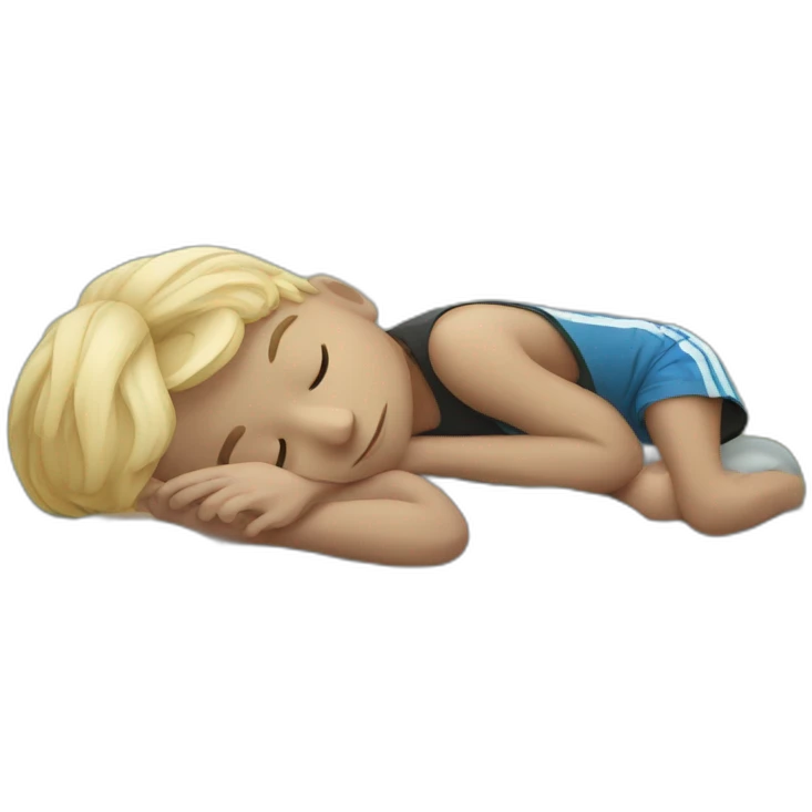sleeping boy dreaming to be a soccer player emoji