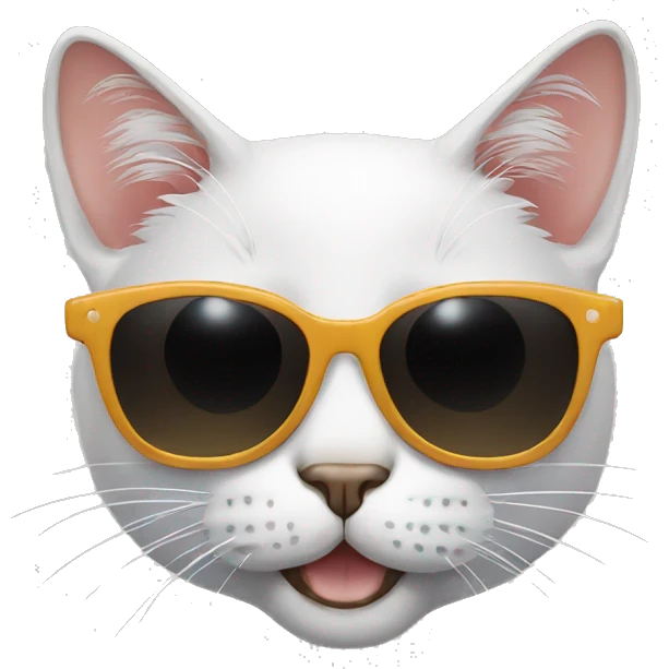 Cat with sunglasses emoji
