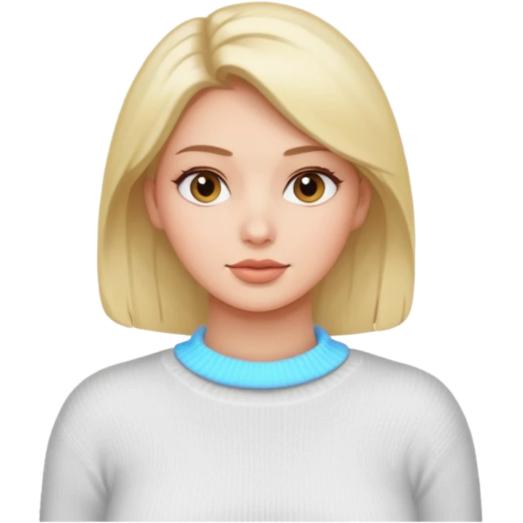 big tits white turtleneck sweater on big tits emoji