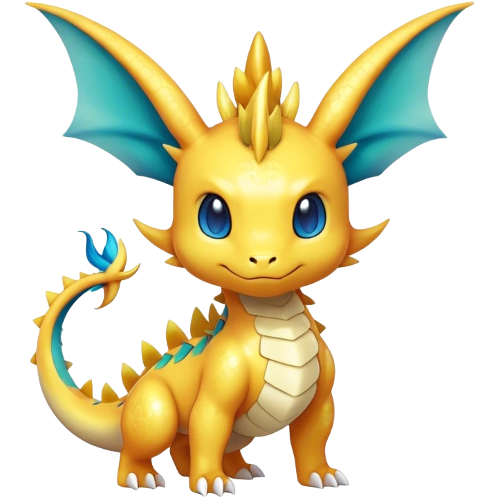 Shiny-Eeveelution-Cute-Fakemon-Dragon-Pokémon-fusion full body emoji