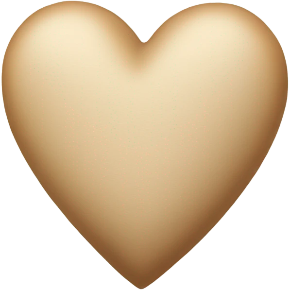 beige heart emoji