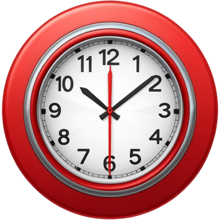 clock red modern emoji