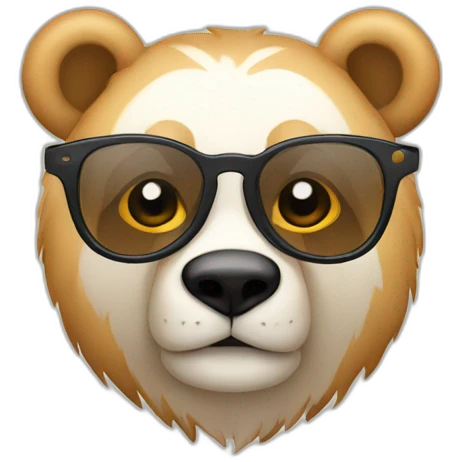 Oso con lentes de sol emoji