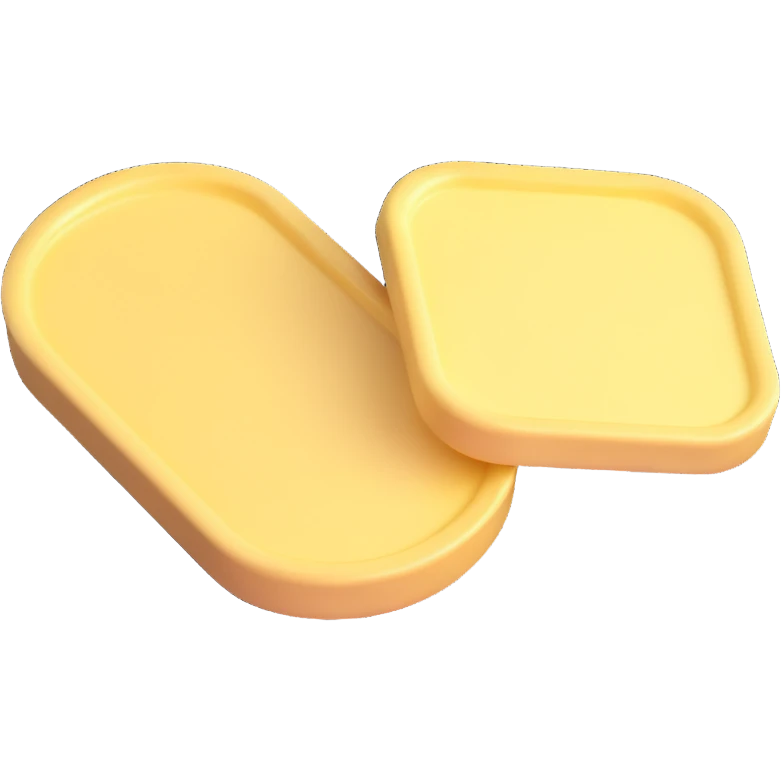 butter pat with rounded edges emoji