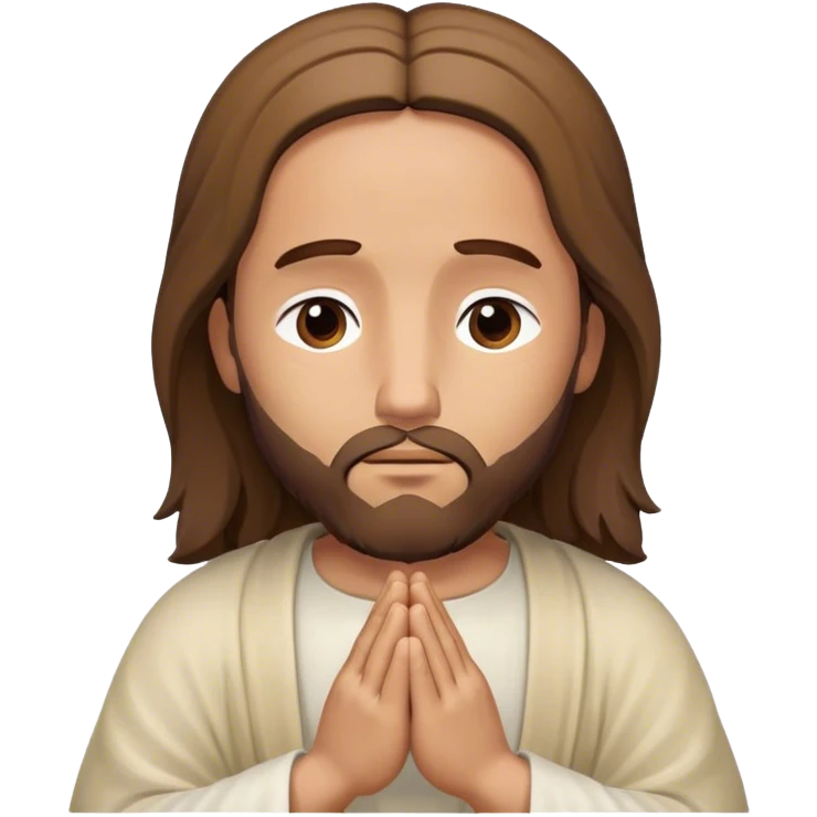 Jesus praying with eyes closed  emoji