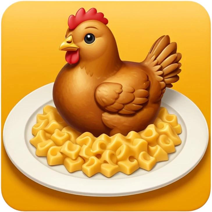 chicken with mac and cheese on the side emoji