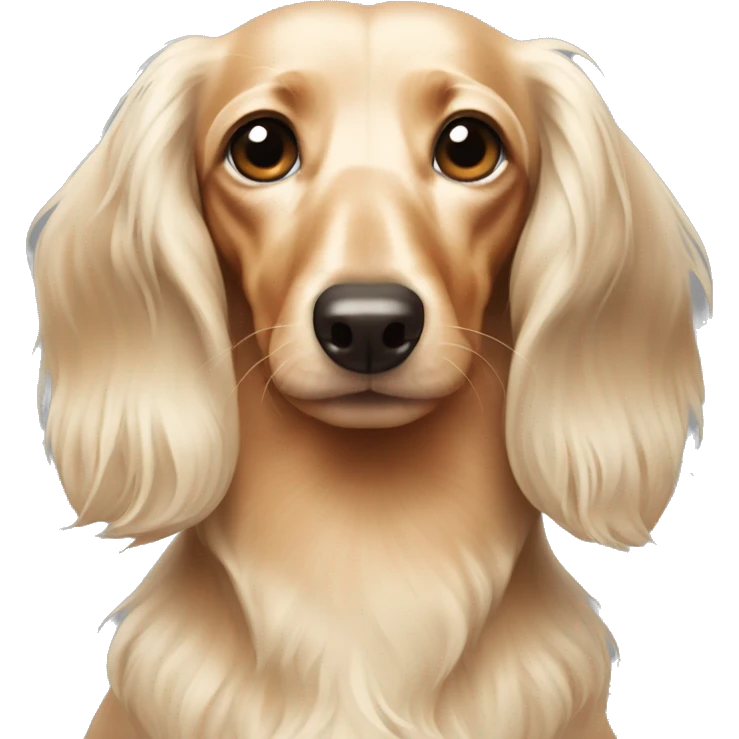 cream Long-haired dachshund emoji
