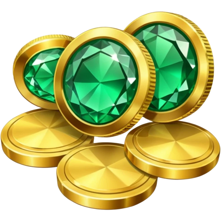 coins and gem emoji