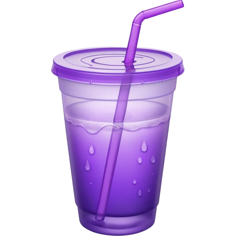 styrofoam cup with purple liquid and a straw emoji