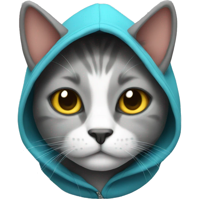 Cat with a hoodie  emoji