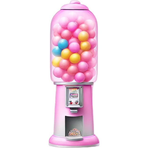 Pink ombre tall round bubblegum machine with glitter  emoji