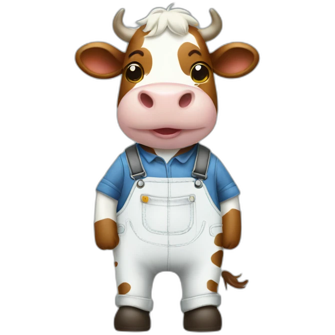 cow in overalls emoji