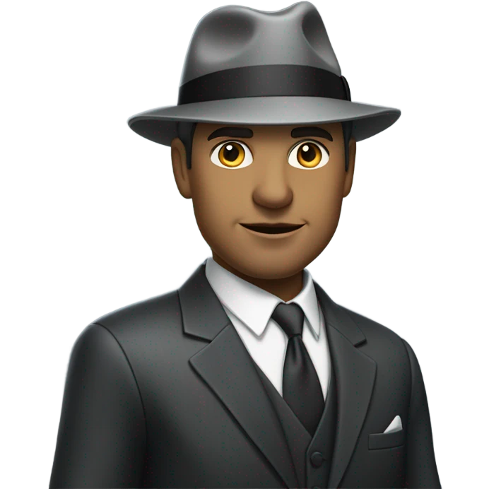 White gangster emoji