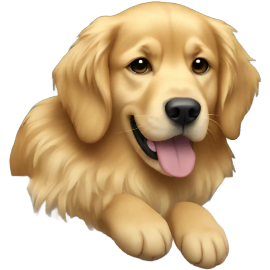 golden retriever in a car emoji