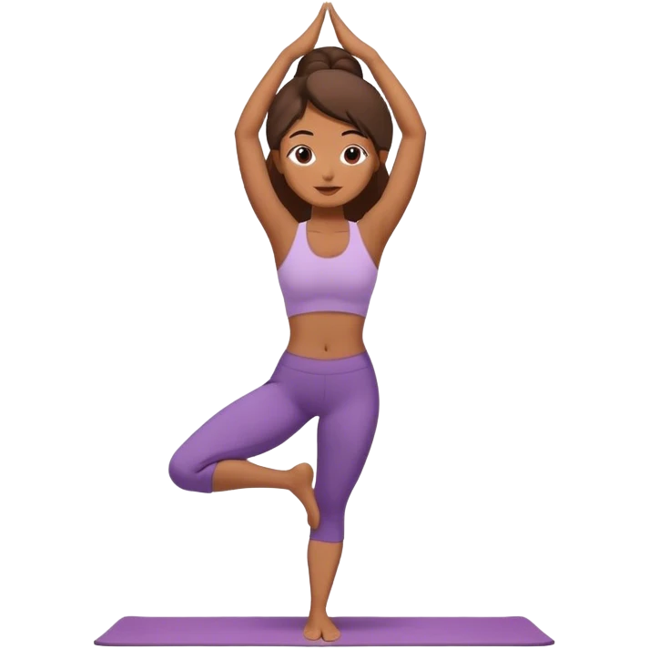Latina-woman-doing-yoga-tree-pose emoji