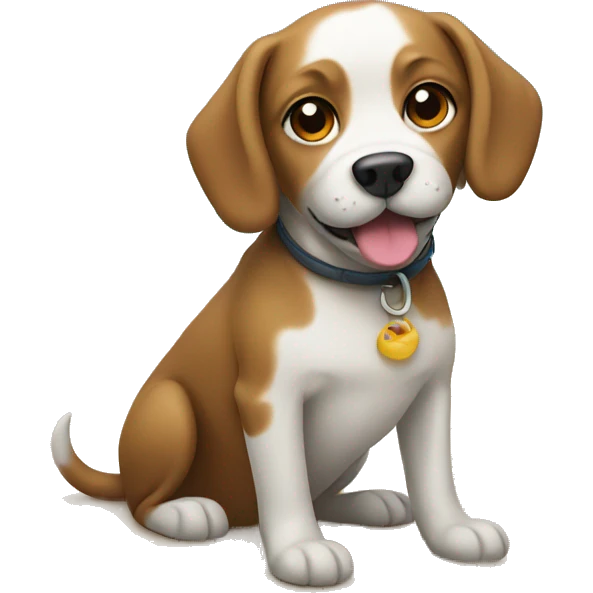 Dog on a beach emoji
