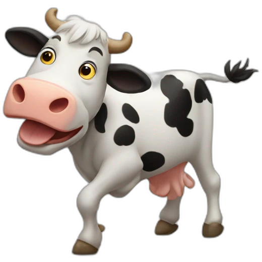 Dancing cow emoji