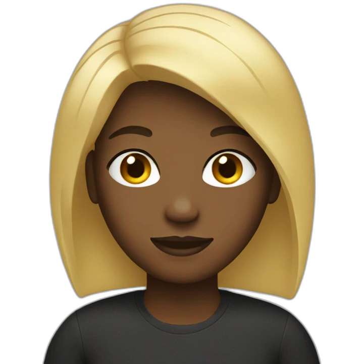 black with blond hair  emoji