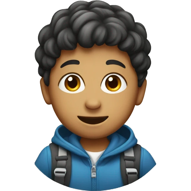 A boy with a biberon emoji