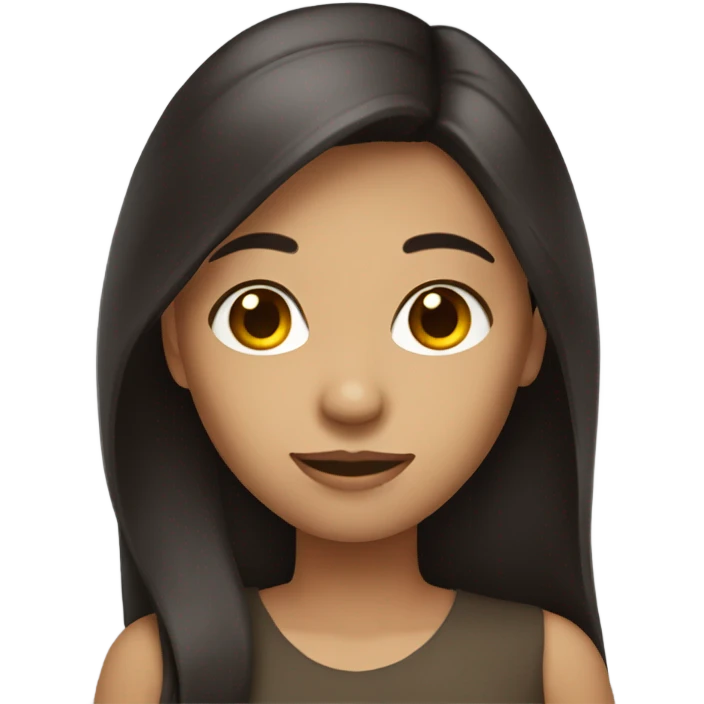 girl with long dark brown hair emoji
