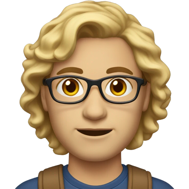 A colombian teacher, about 37 years old, wavy brown blond hair emoji