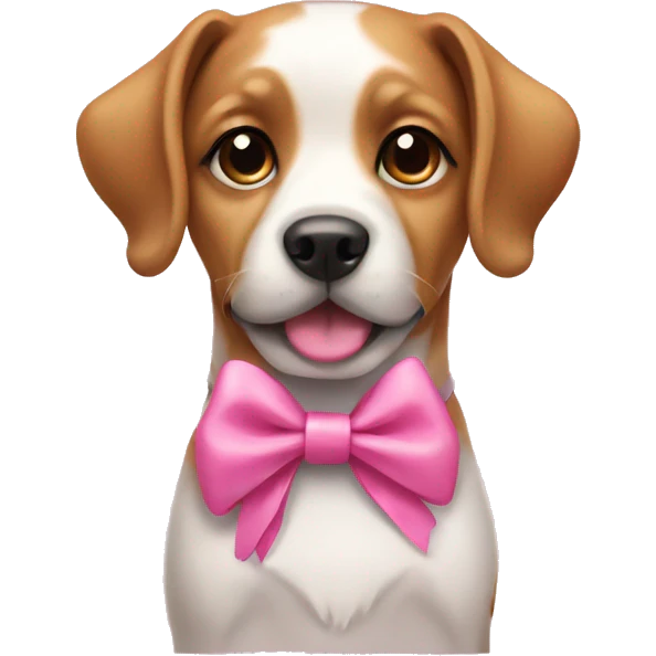 dog with pink bow emoji