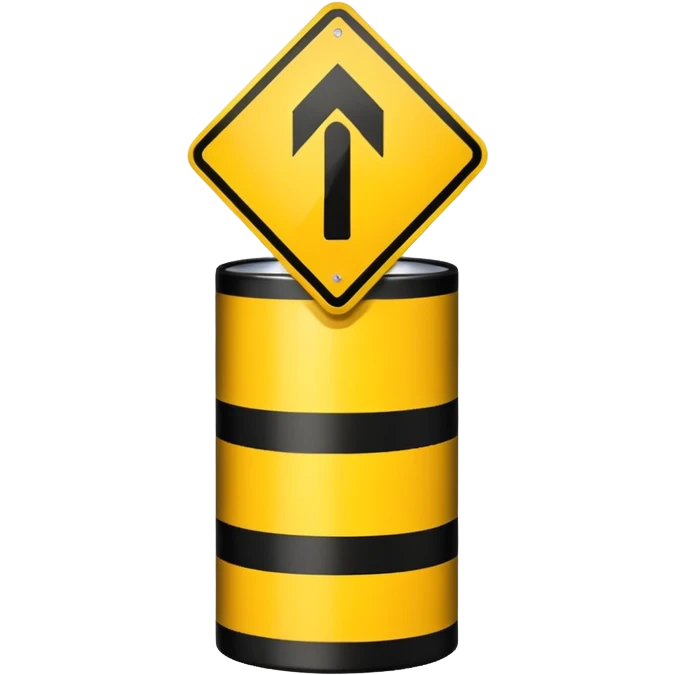 cylindrical  road sign  emoji