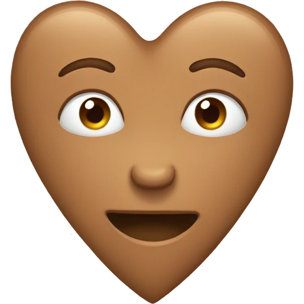 Light brown heart emoji