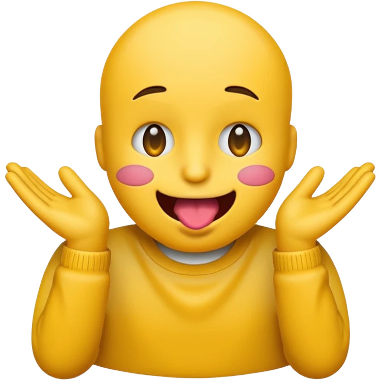 emoji with stuck out tongue and folded hands emoji