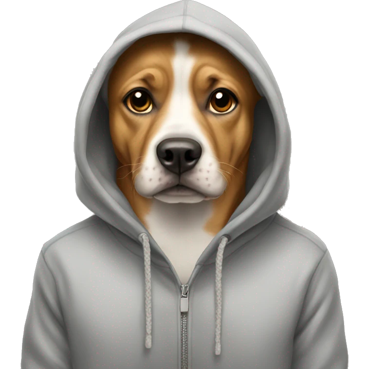 Dog wearing a hoodie  emoji