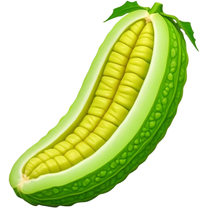 A long strip of bitter melon, no internal structure emoji