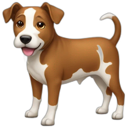 Un chien sur une vache emoji