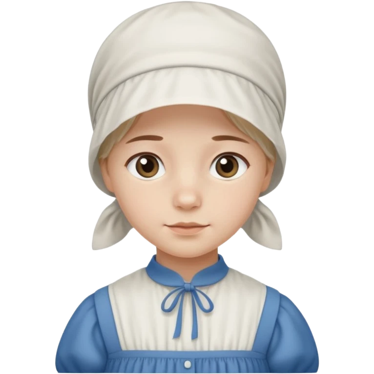 Puritan young girl Amish  emoji