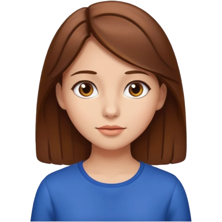Girl with brown hair emoji